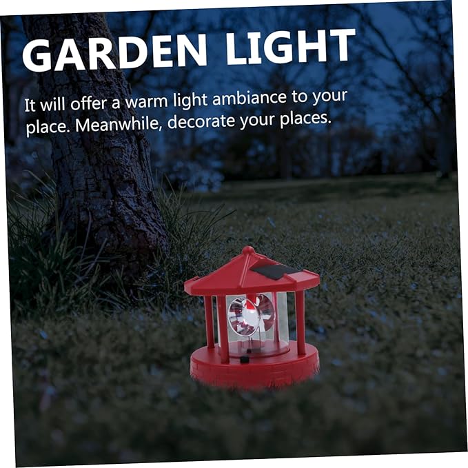 DOITOOL Solar Beacon Tower Decorative Light Outdoor Solar Lamp for Gardens Patios and Lawn Decor Led Gentle Light for Visual Enjoyment