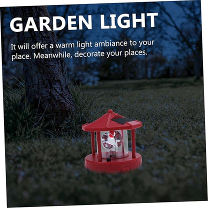 DOITOOL Solar Beacon Tower Decorative Light Outdoor Solar Lamp for Gardens Patios and Lawn Decor Led Gentle Light for Visual Enjoyment