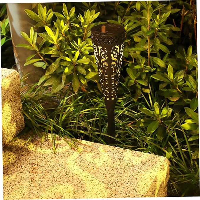 4pcs Solar Pathway Lights Outdoor LED Garden Lawn Lights Waterproof Solar Powered Decorative Yard Lighting Warm White for Walkways