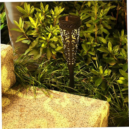 4pcs Solar Pathway Lights Outdoor LED Garden Lawn Lights Waterproof Solar Powered Decorative Yard Lighting Warm White for Walkways