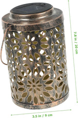 balacoo 1Pc Solar-Powered Hollowed Out Pattern Projection Lantern with Handle Outdoor Lamp for Garden and Patio | Lumora