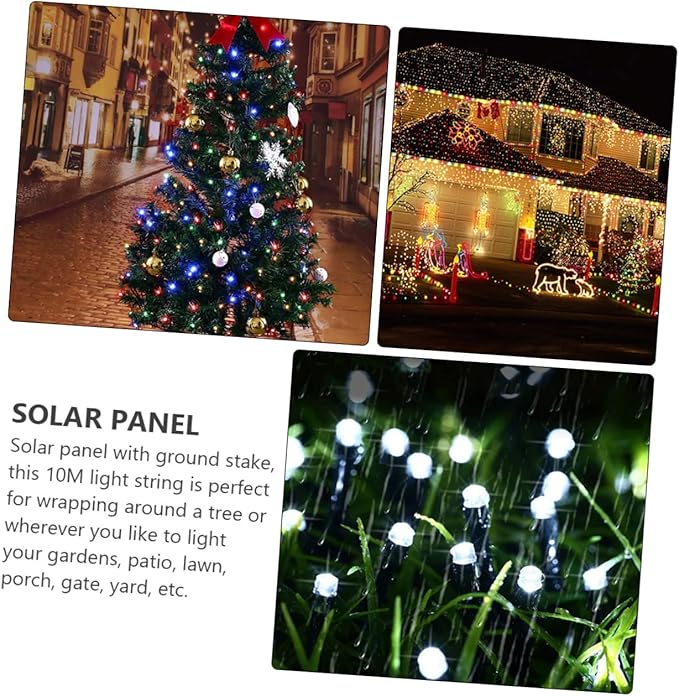 Uonlytech 2 Sets 10M Waterproof Solar LED String Lights 100 LED Outdoor Fairy Lights for Garden Trees Decor | Lumora