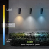 ASD 1 Light Dusk to Dawn LED Outdoor Wall Light Fixture | 9W 1000LM 3000K-5000K 120V Cylinder Up Down Lights | | Lumora