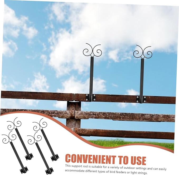 Milisten 1set Outdoor Hanger Pole for Bird Feeders and String Lights Easy Installation Support Rod for Terraces | Lumora