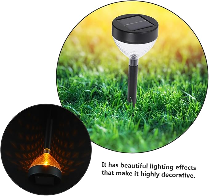 TEHAUX Solar Pathway Lights Led Color Changing Solar Lanterns for Outdoor Garden Lawn and Patio Decor Enchanting Atmosphere Sustainability