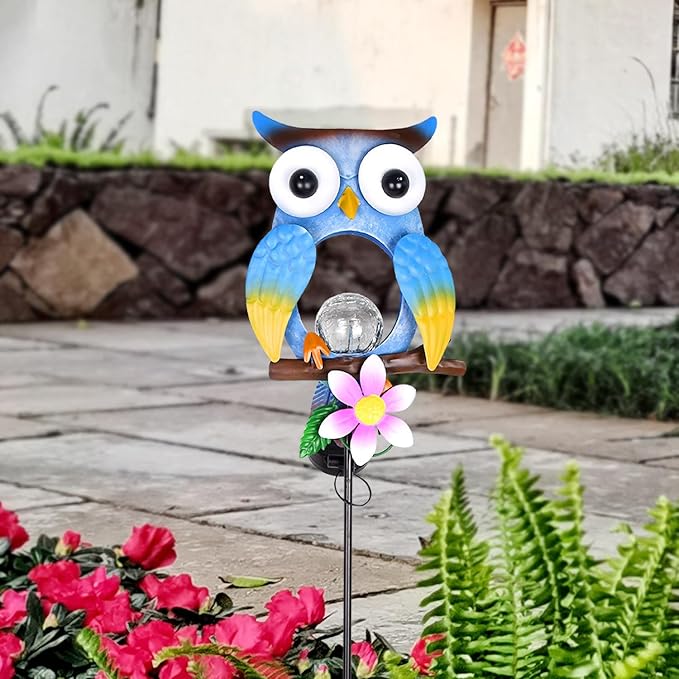 Animal Modeling Design Garden Decor Solar Lights Owl Lawn Light, for Yard Outdoor Decorations Ground Inserted | Lumora
