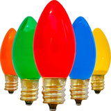 EST. LEE DISPLAY L D 1902 Indoor ＆ Outdoor String Light C7 Ceramic Christmas Steady Replacement Bulbs, Solid | Lumora