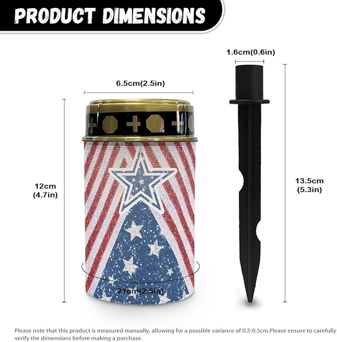 Star American Flag Garden Stake Light, Solar Lights for Cemetery Grave,Solar Pathway Lights Outdoor,Lawn Yard Patio Garden Decor