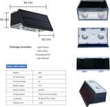 (4 Pack) Solar Wall Lights Outdoor,Warm White Colorful,Cordless,Waterproof IP65,0.6W PV Panel,Up Down Lamp Bright | Lumora
