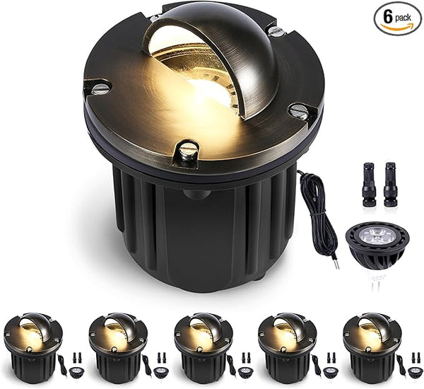 Gardenreet Landscape In Ground Well Lights - Brass LED Low Voltage Electric Ip65 Lights, 12V - Outdoor Path Light | Lumora