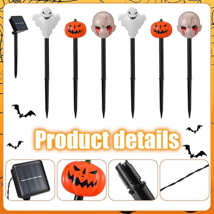 6 Pack Halloween Decorations Outdoor Solar Stake Lights Halloween Lights Waterproof for Garden Patio Yard Pathway Grave Lawn Porch Party Decor(Purple Ghost)