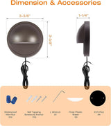 CLOUDY BAY [6 Pack] 3CCT Low Voltage LED Deck Lights Outdoor,2700K/3500K/5000K Selectable,Landscape Step Stair | Lumora