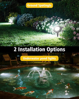 CORESLUX Solar Spot Lights Outdoor Waterproof IP68, 3-in-1 LED Cool Light Solar Landscape Lights, 2 Light Modes | Lumora
