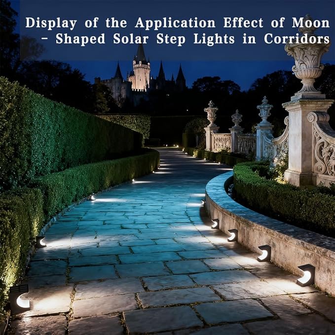 Solar Step Lights 4 Pack, Stair Lights Outdoor Waterproof, LED Step for Outside, Outdoor Solar Powered Step Lighting for Patio Decor, Deck, Porch, Front Door, Walkway (Cool White)