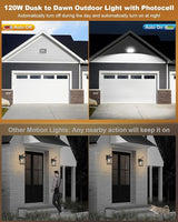 ledmo LED Wall Pack Light Size Update Dusk to Dawn Lighting 120W Outdoor Security Flood Lighting 5000K Commercial | Lumora