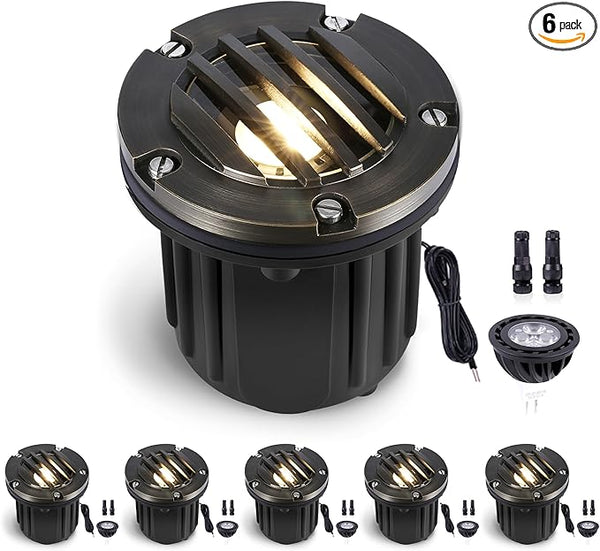 Gardenreet Landscape In Ground Well Lights - Brass Electric LED Low Voltage Ip65 Lights, 12V - Outdoor Path Light | Lumora