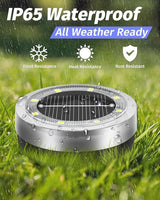 Mini Solar Ground Lights Outdoor 24 Pack Waterproof Upgraded Anti-Rust Solar Flat Garden Lights Stainless Steel | Lumora