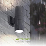 ASD 2 Light Dusk to Dawn Outdoor Wall Light Fixture | 120W E26 Bulb Socket 120V ETL Cylinder Up Down Lights | | Lumora
