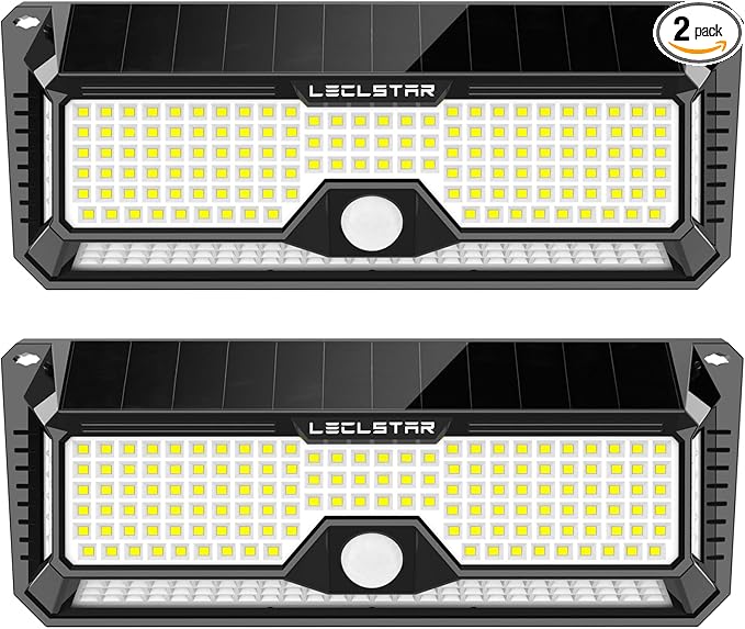 Solar Outdoor Lights - 4000Lm 268 LED Motion Sensor Lights Outdoor, IP65 Waterproof Led Security Lights Bright | Lumora