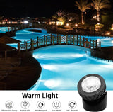 AVEKI Solar Pond Spotlights, 12 LED Solar Underwater Lights with Dual Head Waterproof Submarine Landscape Spotlight | Lumora