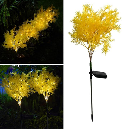 Solar Garden Lamp Solar Power Landscape Stick Light Yellow Outdoor Lawn Pathway Lighting Decorative Stake Light for Garden Villa