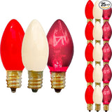 EST. LEE DISPLAY L D 1902 Indoor ＆ Outdoor String Light C7 Ceramic Christmas Steady Replacement Bulbs (Valentine' | Lumora