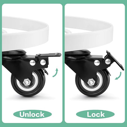 BEAU JARDIN 8 Pack Solar Pathway Lights Waterproof and AMAGABELI Garden & Home 2 Pack 14" Plant Caddy with Wheels Heavy Duty