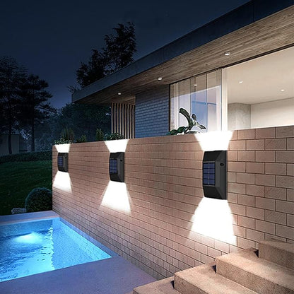 Generic Solar Outdoor Lights, Solar Wall Lights Outdoor Up and Down, 2024 New IP65 Waterproof Exterior Sconces Wall Lighting Solar Lights for Outside House Garden Yard Garage Porch (Black, 2 Pack)