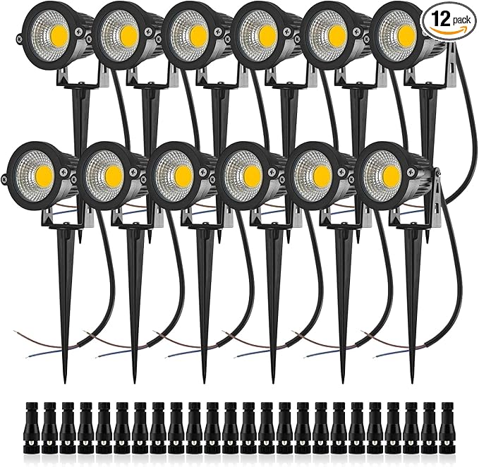Low Voltage Landscape Lights 10W 12V Landscape Lighting with Connectors Warm White Waterproof Outdoor Spotlights | Lumora