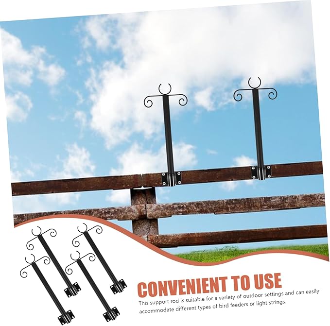 Happyyami 1set Outdoor Light Poles Support Rod Hanging Accessories for String Lights Bird Feeders Easy Installation | Lumora
