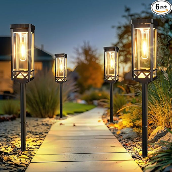 KOOPER Taller Solar Pathway Lights Outdoor, 6 Pack Upgraded Brighter Solar Garden Lights Solar Powered, Up To 15 | Lumora