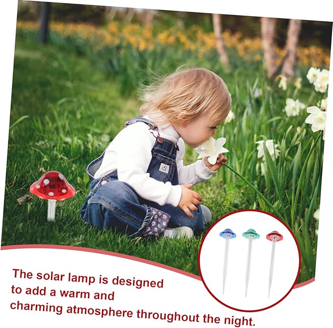 6pcs Solar Pathway Lights Mushroom Night Lights Outdoor Garden Decorative Landscape | Lumora