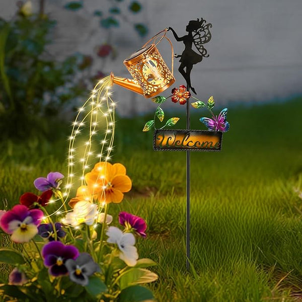 Tremdwoto Solar Watering Can Lights,Hummingbird Solar Lantern Watering can Landscape Lights for Garden | Lumora