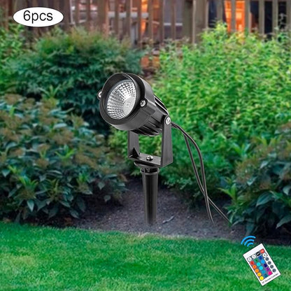 6PSC Solar Pathway Lights,Pattern Switching Solar Lights Outdoor,Color-Changing Landscape Lighting, Garden Lamp Outdoor Lighting for Trees, Party