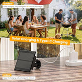 50FT Solar String Lights Outdoor Waterproof IP65 with USB-Charging , Solar Powered LED Patio Lights with 25+2 | Lumora