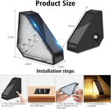 echosari 6 Pack Solar Step Lights for Outside, Ultra Bright Outdoor Stair Lights Auto ON/Off, 2835 SMD LEDs Outdoor | Lumora