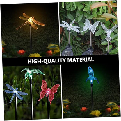 Uonlytech 2pcs Solar Lawn Decor Solar Stick Lamps for Garden Pathway for Unique Landscape Lighting
