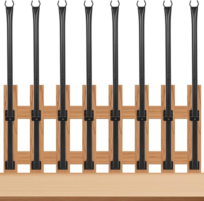 GCCSJ 5 FT String Light Poles for Outside 8 Pack Heavy Duty Metal Poles for Deck Easy to Install String Lights | Lumora