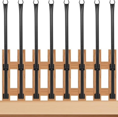 GCCSJ 5 FT String Light Poles for Outside 8 Pack Heavy Duty Metal Poles for Deck Easy to Install String Lights Hanging Light Poles for Fence Garden Backyard Wall