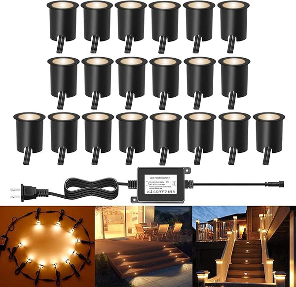 LED Recessed Deck Light Kits with Protecting Shell,LED Outdoor Landscape Lighting IP67 Waterproof,DC 12V Low | Lumora