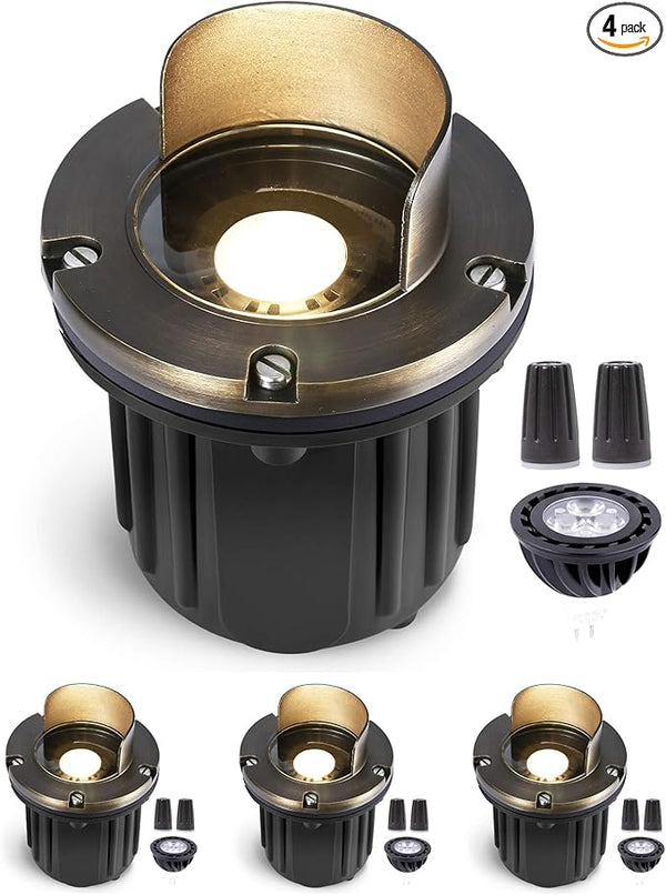 Gardenreet Well Lights Landscape LED - Brass Replaceable Bulb Ip65 Low Voltage In-Ground - Outdoor Path Light | Lumora