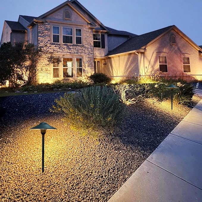 Arrownine Cast Aluminum Low Voltage Landscape Path Area Spread Lighting Pathway Lights Included Ground Spike,Wire | Lumora