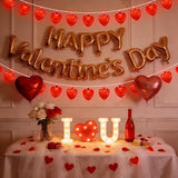 Red Heart String Lights, 8.5Ft Valentines Day Decorations Light with 10 LED Red Heart - Decorative Outdoor Light | Lumora