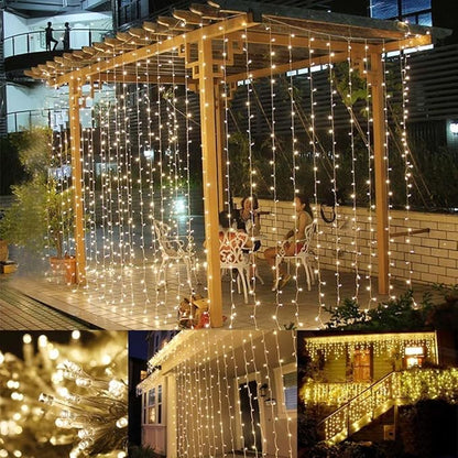 FULLBELL Christmas Lights, Fairy Lights Outdoor 66Ft 200 LED with Memory Modes Controller, Plug in Easter Decor Lights for Bedroom Party Wedding Garden Christmas Tree Indoor Outdoor Decorations