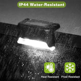 Solar Garden Fence Lights 5pcs Waterproof LED Deck Stair Step Lights for Outdoor Patio Yard Pathway Black Shell | Lumora