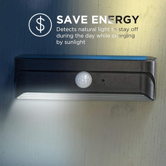 Home Zone Security Solar Step Lights - Motion Sensor LED Outdoor Deck and Step Lights with No Wiring Required | Lumora
