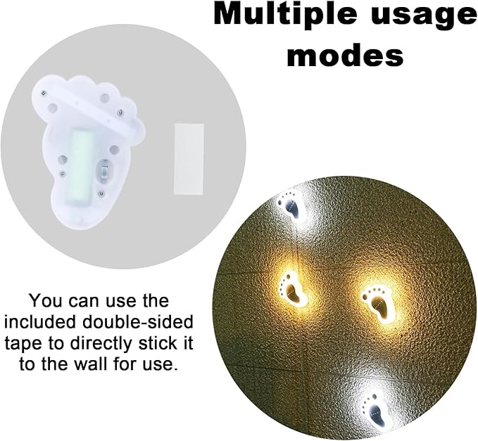 Led Footprint Solar Lights(Warm White),Waterproof Outdoor Gardent Lights, Lawn Landscape Path Lights(4-Pack)