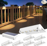VOLISUN Solar Deck Lights 8 Pack, Warm White Glow LED Large Size Lamp, IP65 Waterproof Step Lights Outdoor for | Lumora