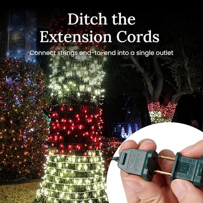 Pro Christmas T5 LED Christmas Lights - 70 Count Classic 5mm String Light Set - Professional Grade Indoor/Outdoor Commercial Holiday Lights for Trees, Bushes, & Décor - Green
