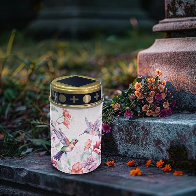 Hummingbird Cemetery Solar Lights for Grave Waterproof and Weather Resistant Solar Lights Outdoor Pathway Flameless | Lumora
